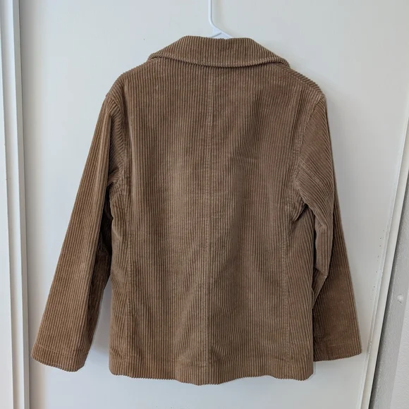 J. Crew Womens XS Corduroy Pea Coat 100% Cotton Tan Classic Preppy Cabin - Picture 6 of 7